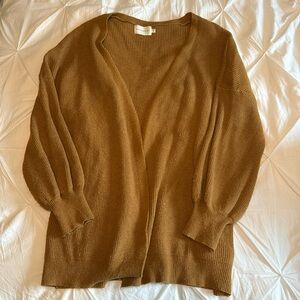 Dreamers - camel balloon sleeve cardigan